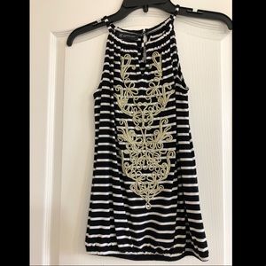 Gorgeous INC Striped Halter Top from Macy’s EUC